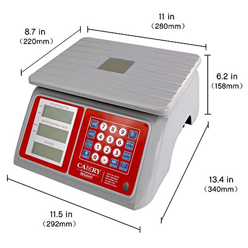 Báscula Comercial Digital con Pantalla Retroiluminada Verde 66lb miniatura 3