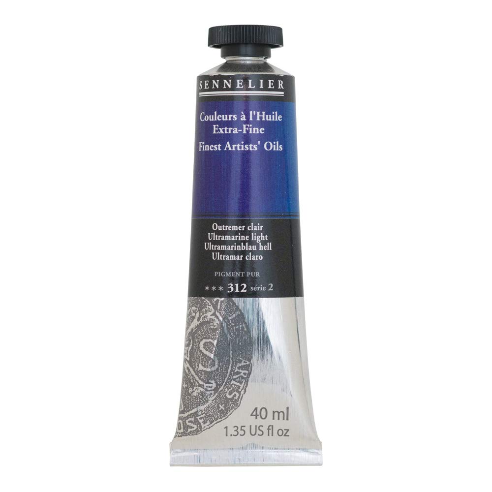 Tube de peinture Outremer Clair Sennelier huile 40ml pour beaux arts et beaux tableaux