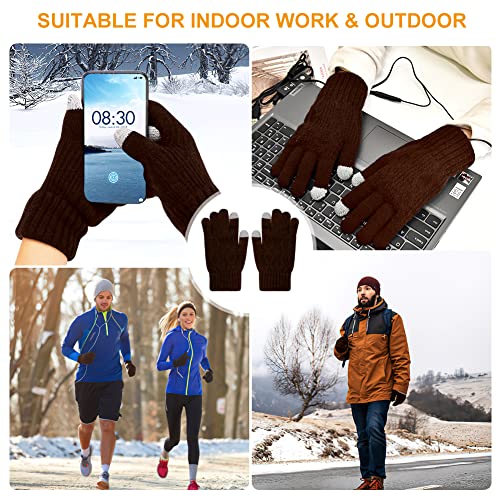 Brynnl Adjustable Temperature USB Heated Gloves for Men and Women, Screen Touch Electric Heated Gloves for Phone Laptop… - Image 8