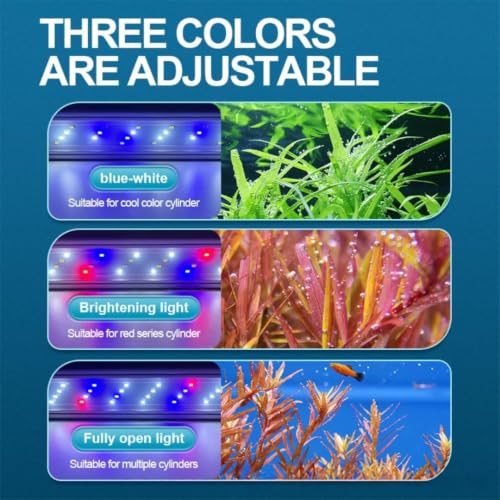 Image of WRGB LED Aquarium Light (S300 | 9W) | Full Spectrum LED Grow Light for Planted & Freshwater Aquariums | Ideal for Tanks Sized 30-40 CM | Promotes Healthy Plant Growth & Vibrant Fish Colors