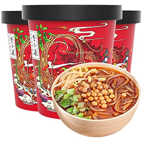 李子柒酸辣粉【3点セット】252g×3桶装红薯粉 懒人冲泡速食免煮方便面 四川粉丝 米粉 辛くて酸っぱい麺、チョンチンの本格的なスナック、インスタント麺、ライスヌードル、1バレルあたり中華食材 酸辣湯麺(3点セット)