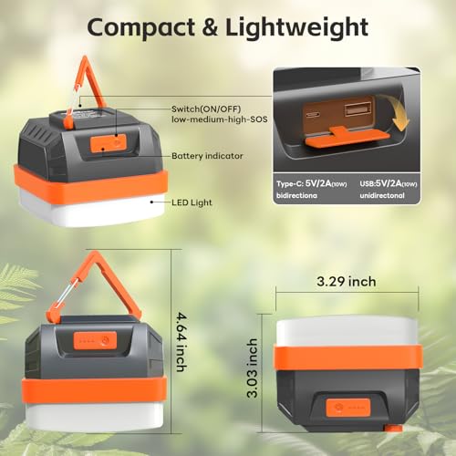 POWSTREAM 24000mAh Solar Generator with AC Outlet 120W Peak, 88.8Wh Portable Power Station with Panels 21W Included and Camping Lantern 248LM, Solar Powered Power Bank for Outdoor Camping Home Backup - Image 4