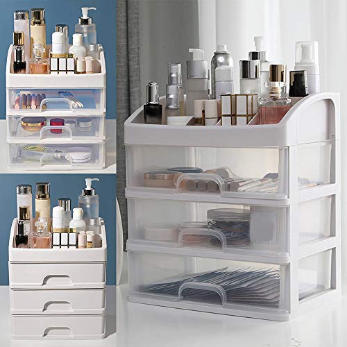 Organizador de maquillaje acrílico para almacenamiento de cosméticos, cajones a prueba de polvo, caja de artículos para el hogar