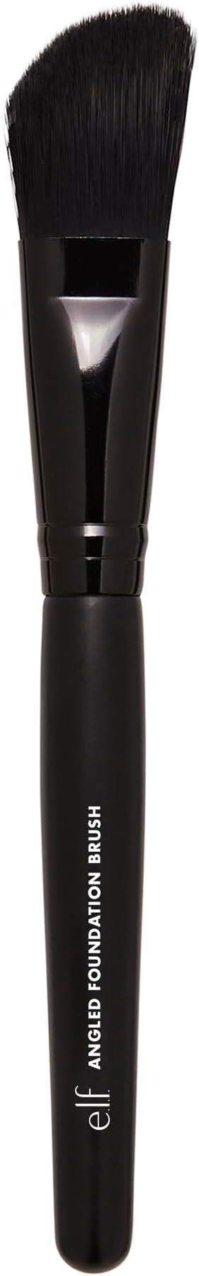 e.l.f Cosmetics Angled Foundation Brush, Synthetic Brush Designed for Precise Makeup Application
