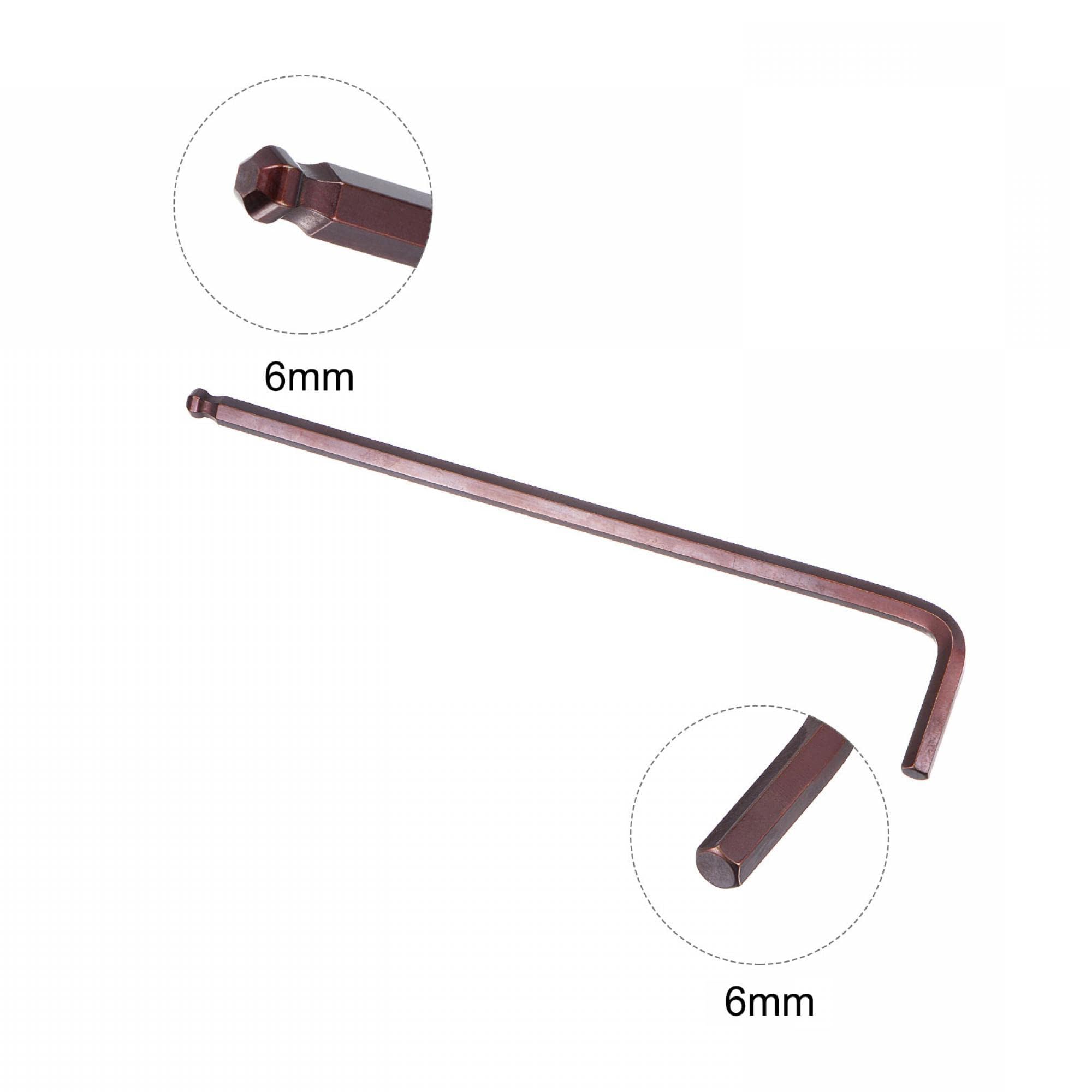 TA-VIGOR 1Pcs 6mm Ball End Hex Key Wrench, Long Arm L-Shaped Allen Wrench Tool for Mechanical Repair Bike Maintenance, and DIY Work - Image 3