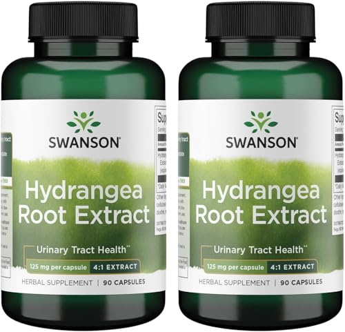 Swanson Hydrangea Root Extract - Herbal Supplement Promoting Traditional Urinary Tract Health - May Support Prostate Health for Men - (90 Capsules) (2 Pack)
