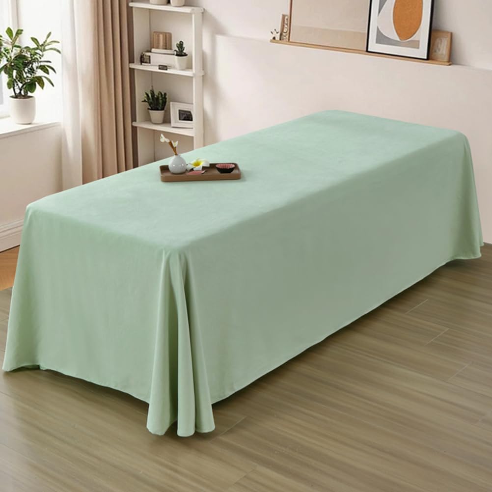 LDLCYCN Green(N),80 * 190cm, Massage Bed Cover With/Without Hole Massage Spa Table Bed Sheet Full Wrap Massage Table Skirt Spa Bed Cover with Skirt Beauty Massage SPA Couch Cover Washable