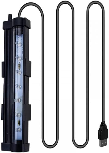 Miniatura 1 de DONGKER Luz de burbuja para acuario, lámpara LED impermeable para pecera con ventosa para acuario, tanque de tortugas