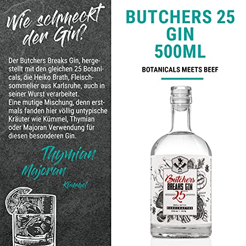 Breaks BUTCHERS Gin 25 I Premium Gin mit 25 verschiedenen Botanicals I Geschmack: Kräftig mit einzigartigen Aromen I… – Bild 4