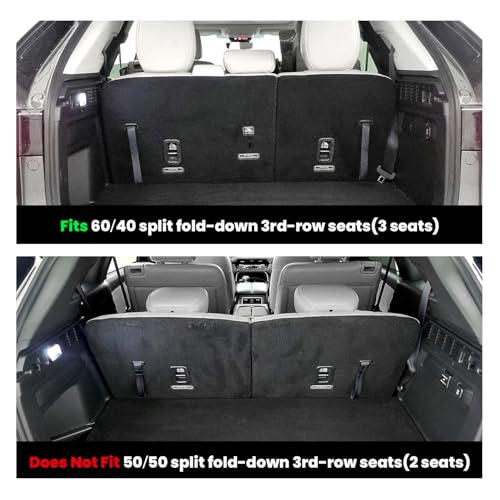 Image of LASFIT Cargo Mat for Mazda CX90 / CX90 PHEV 2024-2026 3rd Row 60 /40 | 100% TPE All Weather Custom Fit Trunk Liner Waterproof Cargo Tray Automotive Accessories