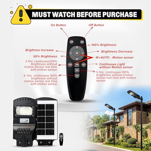Homehop 50W Solar Outdoor Garden Street Light - Image 6