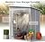 Devoko 5 x 4 FT Resin Outdoor Storage Shed with Floor, Plastic Tool Shed with Window, Outside Waterproof Garden Shed with Lockable Door for Patio, Lawn, Backyard, Poolside, Light Grey