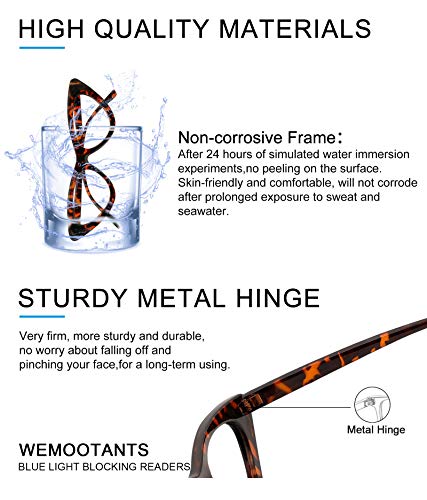Image of Cat Eye Blue Light Blocking Reading Glasses Women Filter UV Computer Readers 100 150 200 250 300 350 (Brown Leopard,1.50)