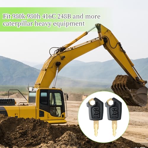 Joyan 2 Stück 5P8500 Universal Zündschlüssel Set, Zündstarterschlüssel für Baumaschinen, Bagger, Bulldozer, Traktoren & Motorräder, Robustes Motorwerkzeug mit Schlüsselrohling