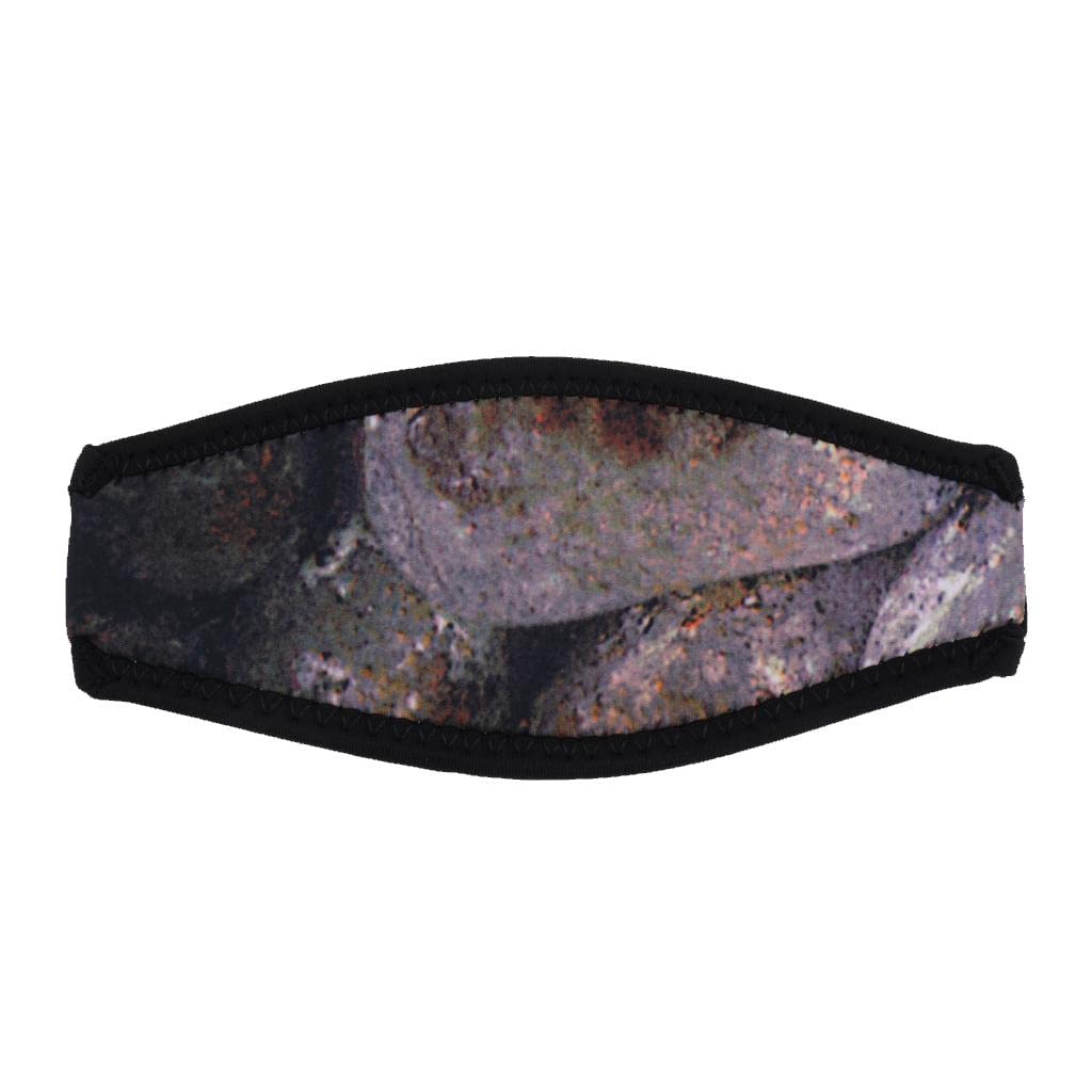 UJEAVETTE Underwater Scuba Diving Snorkel Mask Neoprene Padded Hair Strap Cover Brown-picture-41