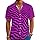 Camisa havaiana divertida verão praia tropical manga curta férias estampa Aloha camisa casual camisa de botão, Roxo psicodélico, G
