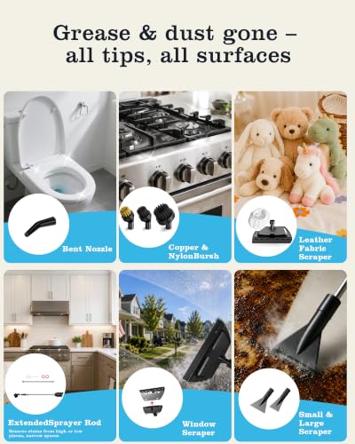 2500W Steam Cleaner,1.6L Tank,15s Heat-Up,3-Level Handle,Home Car Steamer - image 3