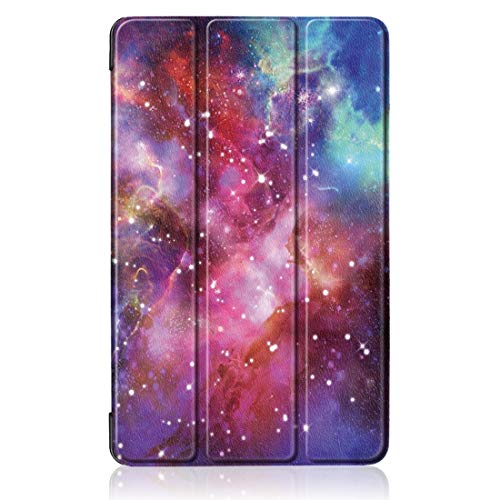 Fundas para Tablet PC Funda de cuero con textura horizontal for PC Galaxy Pattern Custer, for Xiaomi Mi Pad 4 Plus, con soporte for tres pliegues y función de reposo / reposo Fundas para Tablet PC