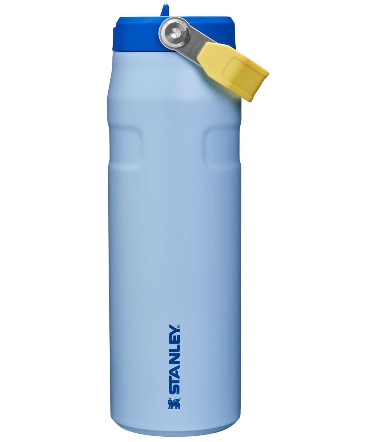 STANLEY IceFlow Flip Straw 2.0 Bottle, 24 oz, Cornflower Admiral Blue | Easy Carry Handle | Twist On Lid and Flip Up Straw | Lightweight Water Bottle | Insulated Stainless Steel | BPA-Free