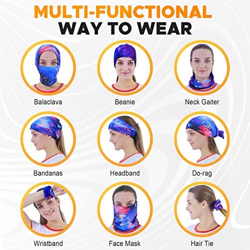 JOEYOUNG Headwear, Bandana, Neck Gaiter Head Wrap Headband Balaclava Magic Scarf 6