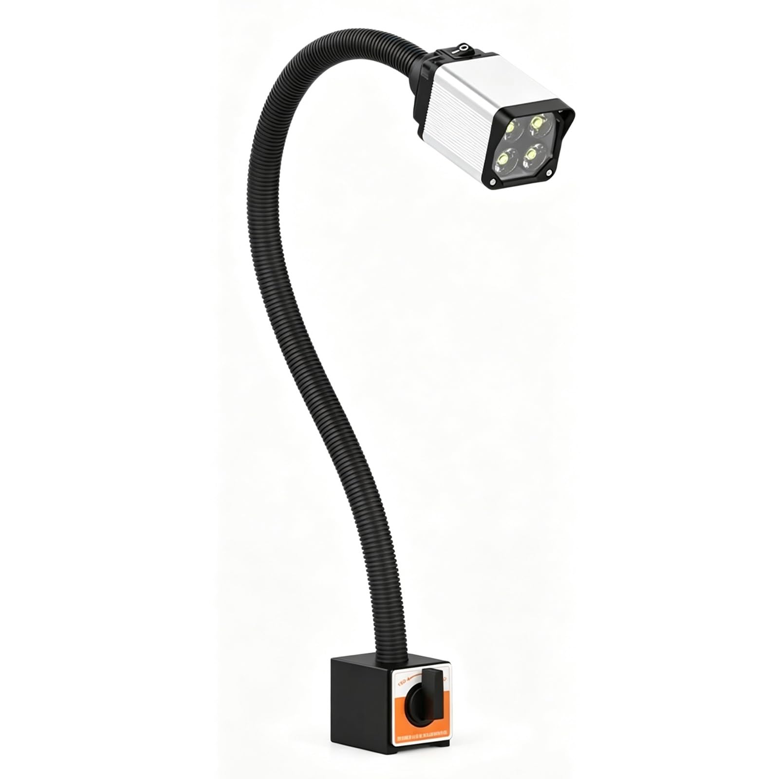 Magnetische Schwanenhals-Werkzeugmaschinenlampe, Flexible Arbeitsleuchte (24–36 V), Magnetischer Ein-/Aus-Schalter, Industrielle Arbeitsbeleuchtung für Bohrmaschine(12W)