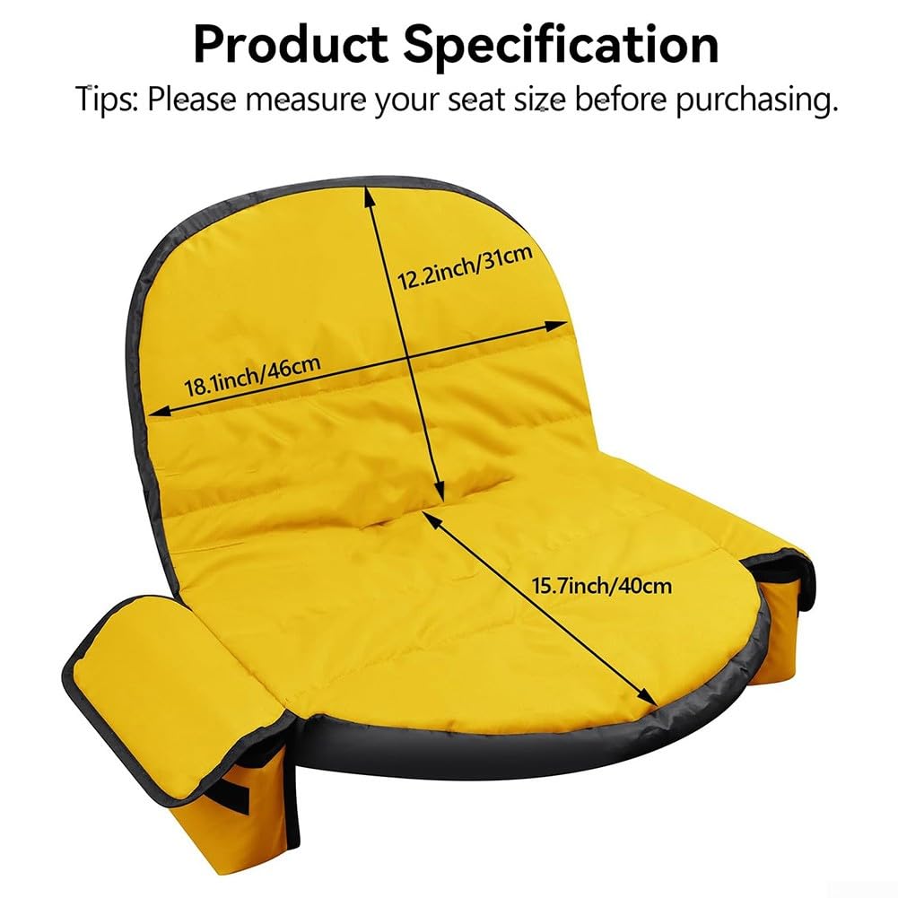 Coprisedile per tosaerba, in tessuto Oxford 600D con protezione impermeabile e resistente all'usura, orlo inferiore elastico, tasche laterali e scomparto posteriore con cerniera, per trattori da prato
