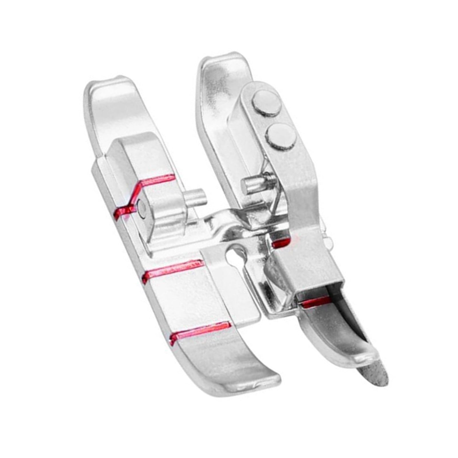 Guide Flange Presser Foot for Sewing Machine, Metal Quarter Inch Guide Foot for Patchwork Piecing, Straight Seam Sewing, and Home Projects Quilting Patchwork Presser Seam Allowance Domestic Attachment
