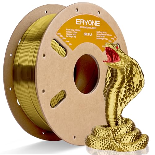 Image of ERYONE Silk PLA Filament for 3D Printer 1.75mm + /- 0.03mm, Shiny Filament 1kg (2.1lbs) /Spool, Brass
