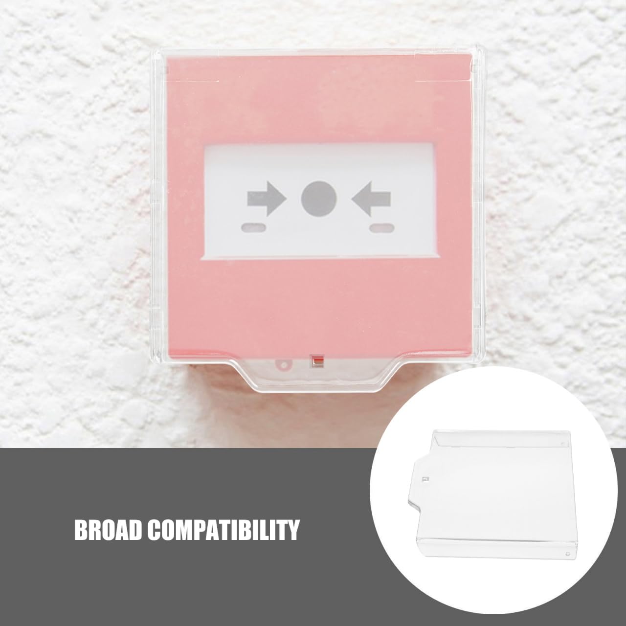 6 Pièces Couvercle de Protection Alarme Incendie - Cache Transparent Déclencheur Manuel ABS Haute Résistance, Protection Bouton d'urgence Anti-Déclenchement pour Entrepôt et Bâtiment