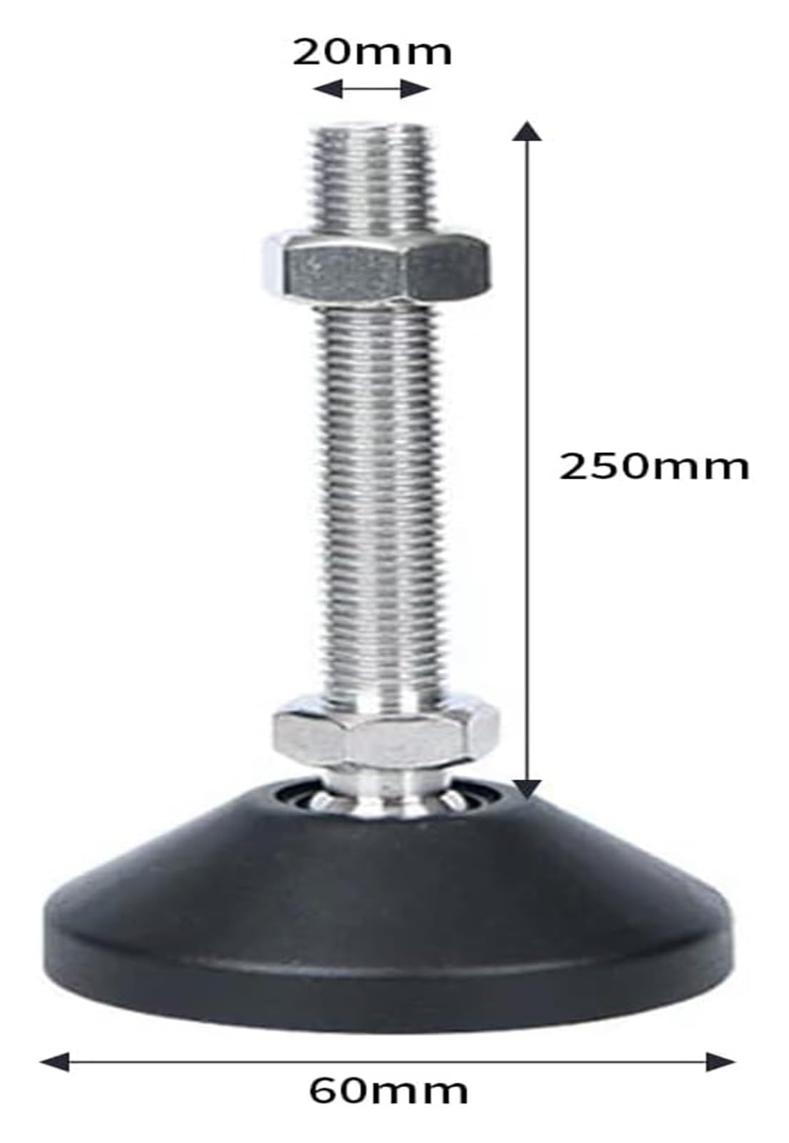 Pie nivelador de tornillos for muebles, 4 pies niveladores M14, niveladores roscados ajustables, niveladores de muebles giratorios antideslizantes, pies niveladores de maquinaria de alta resistencia f