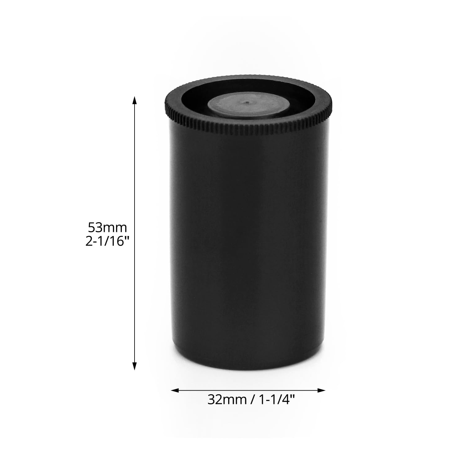 QWORK® 50 Pcs Film Canisters with Lids, Plastic Camera Reel Containers, for Scientific Activity Small Accessories Black - Image 2