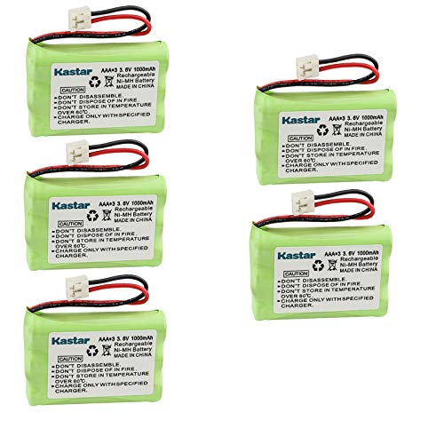 Kastar 5-Pack AAA 3.6V EH 1000mAh Ni-MH Battery for Motorola MD-4260/7101/7151/7161/7251//261/761/781/791/7101/7151/7161 SD4501/4502/4550/4551/4561/4581/D4591 SD7500/7501/7502/7561/7581 etc.