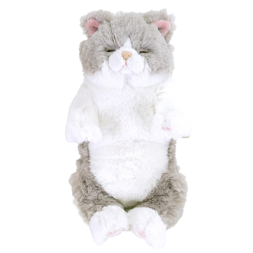 Sun Lemon Knee Cat Plush Toy S GY 5.9 x 7.1 x 13.4 in (15 x 18 x 34 cm) Cute Cat Grey P-1373 : Industrial & Scientific