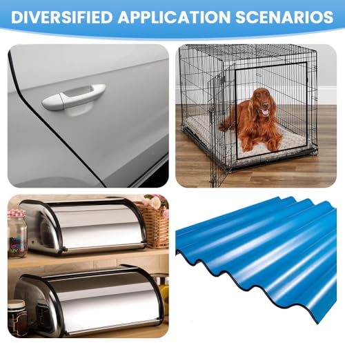 Flintronic Kantenschutz Blech, 3m x 1.5mm Fassungsprofil Selbstklebend, U-Form Gummi Kantenschutzprofil Aus EPDM, Bleche Kederband für Autotüren, Türen, Fenster, Metallplatten, Glasplatten-Schwarz