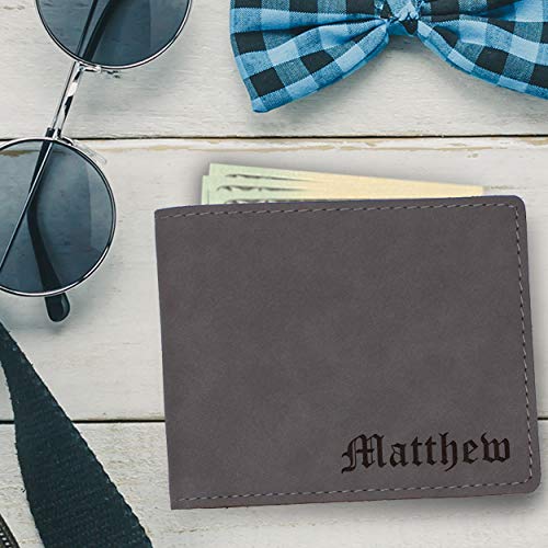 My Personal Memories, Monogrammed Personalized Bi-Fold Men's Wallet - Wedding Groomsman Engraved2