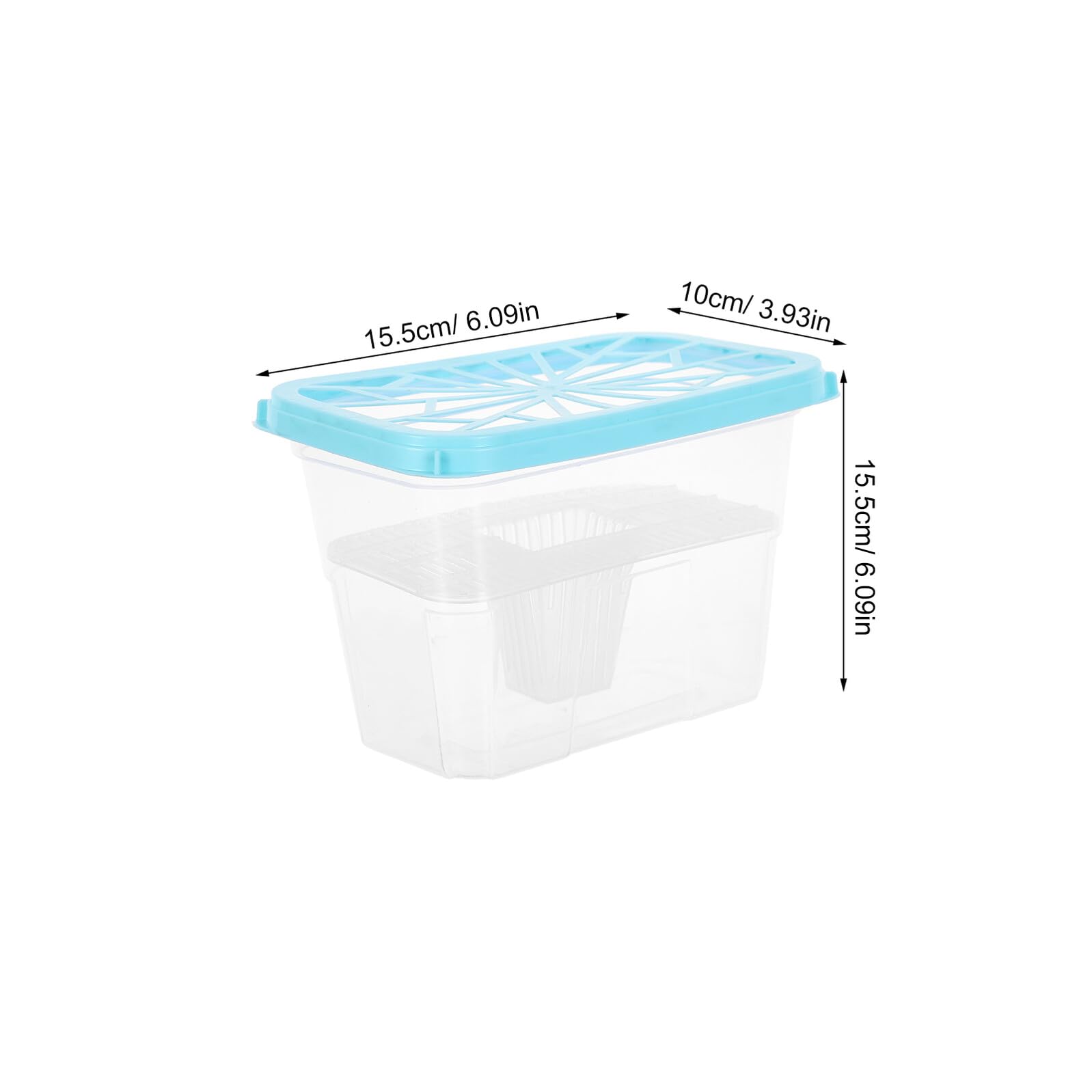 6piezas Caja Deshumidificadora Vacía de Plástico Contenedor Rellenable Tapa para Armarios Domésticos
