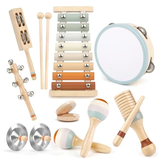 Instrumentos Musicales para Niños Pequeños - Juguetes Musicales de Madera Montessori para Niños de 18M+ a 3 Años, Juguetes de Instrumentos para Niños De Navidad Y Cumpleaños para Niños de18M-3-5