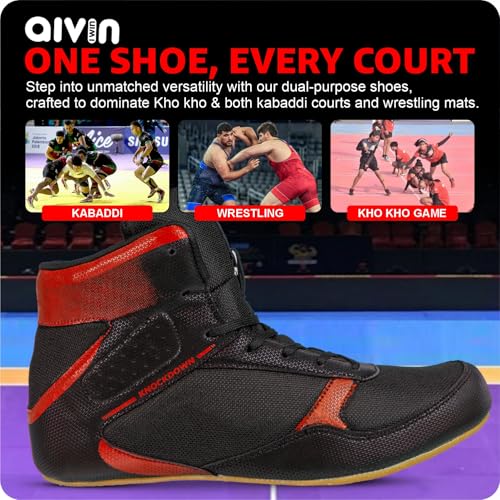 Image of AIVIN Men's Kabaddi, Kho Kho, Wrestling Shoes | Blue Athletic Sports Shoes