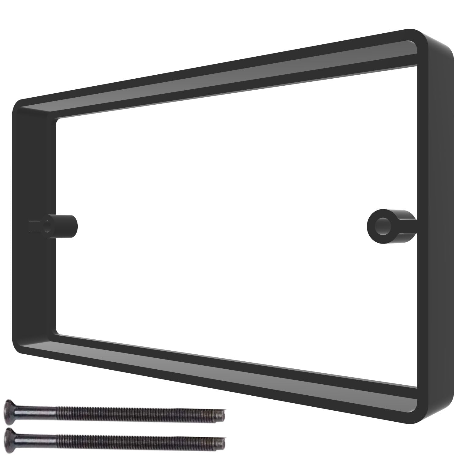 Print It Uk Black 2-Gang Socket Extender 20Mm Wall Box Spacer – Double Electrical Back Box Extension For Uk Sockets, Tiled Mdf Or Panelled Walls Mounting Frame (Black)