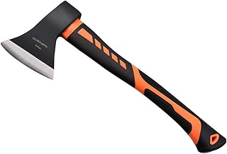 glorousamc Chopping Axe, 15â€ Camping Outdoor Hatchet for Wood Splitting and Kindling, Forged Carbon Steel Heat Treated Hand Maul Tool
