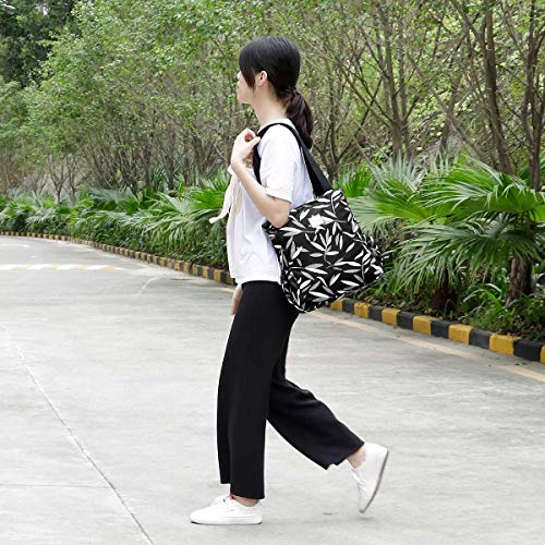 Image of KAMO Floral Tote Bag - Waterproof Lightweight Handbags Travel Shoulder Bag for Hiking Yoga Gym Swimming Travel Beach