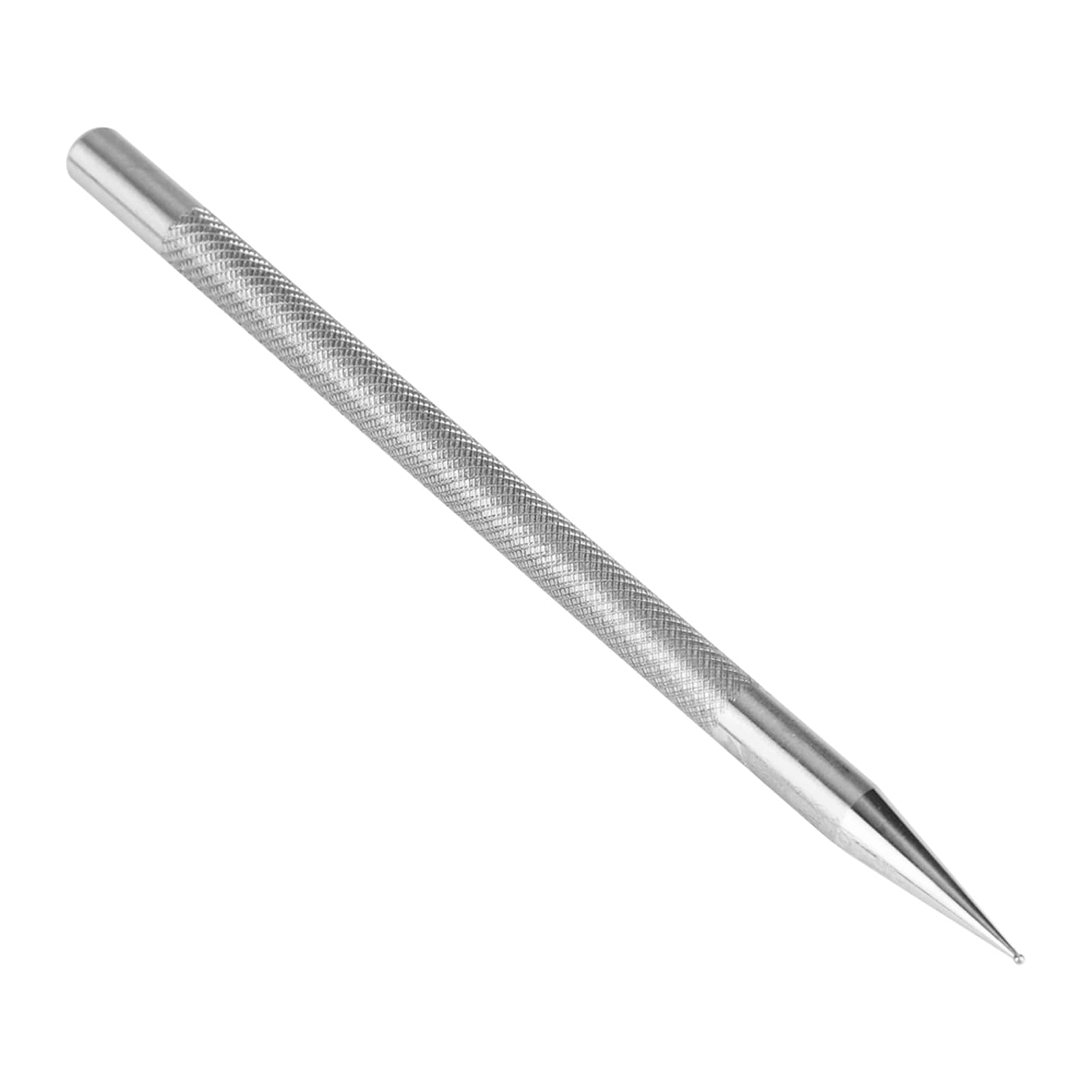 WQAPVHBG Stainless Steel Leather Scriber Pen, 4.6in Leather Marking Pen, Round Head Picker Pen with Carving Pattern for Leather Craft Professionals