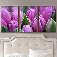 3 Piece Framed Canvas Wall Art Colorful Bouquet Canvas Prints Home Artwork Decoration for Living Room,Bedroom - 16