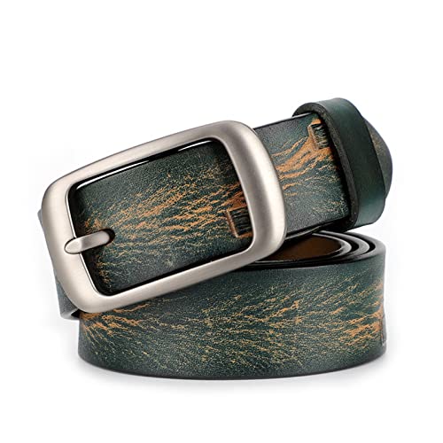 Ceinture rétro à boucle en alliage robuste et design classique de 1-3/8'' - 6