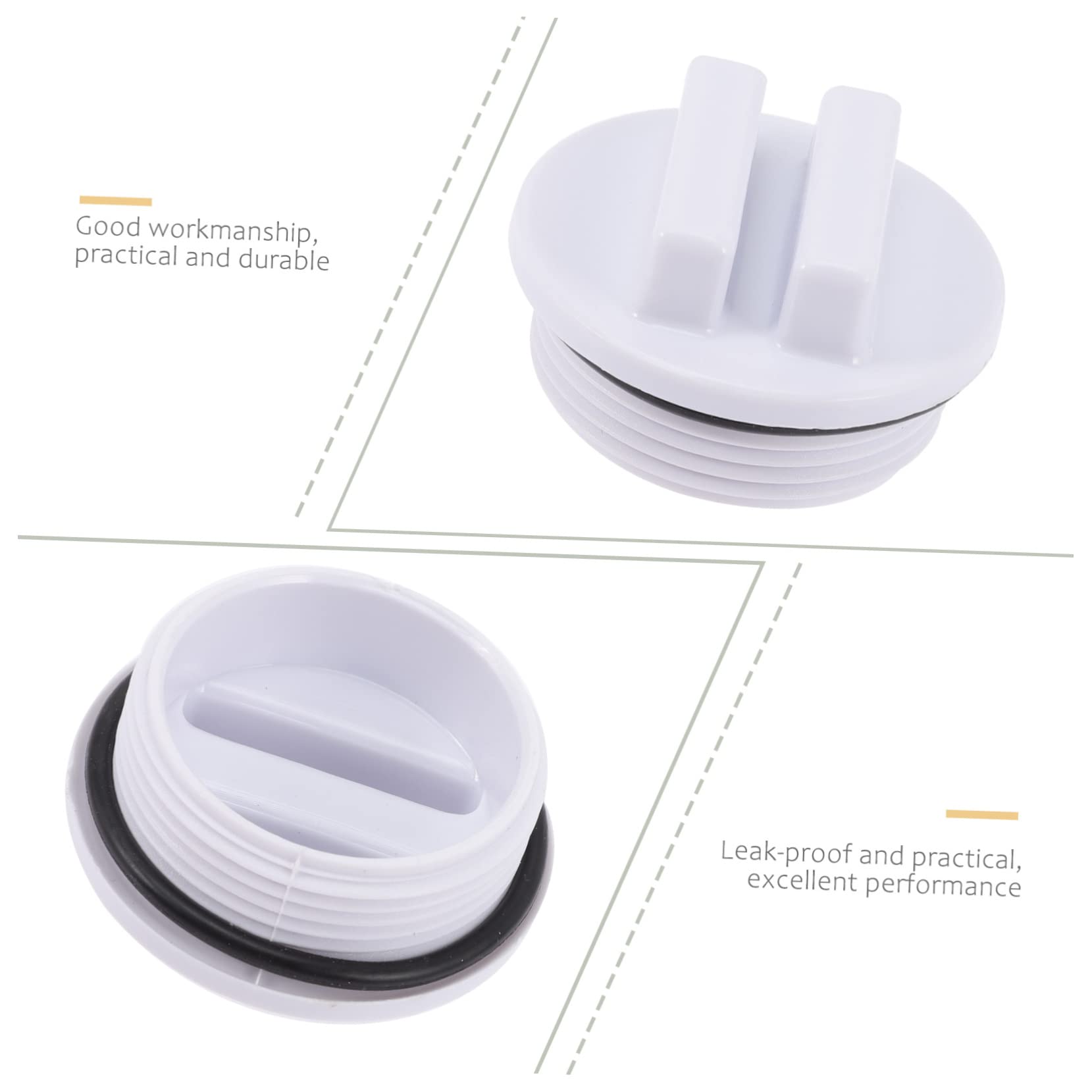 POPETPOP 18 Piezas Tapones Roscados para Piscina Tapón de Drenaje y con Junta Tórica Duraderos y Fáciles de Instalar para Invierno y de Agua Piscina