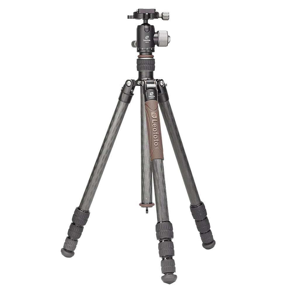 Leofoto - Urban - Trípode de Carbono con rótula esférica - Altura máxima: 161 cm - Fácil de Usar - Cabeza esférica giratoria 360 Grados - LX-254CT + XB-32