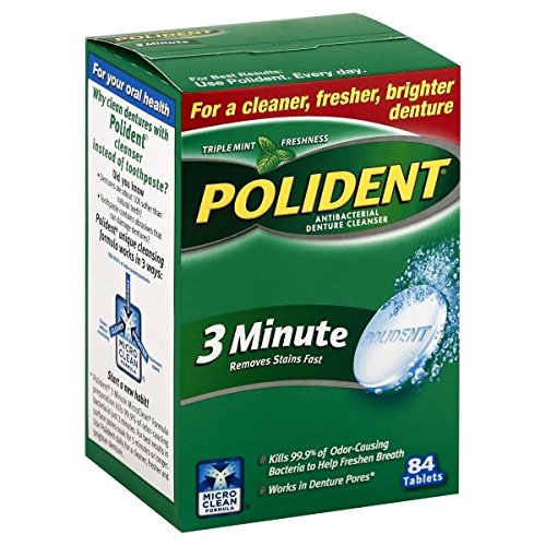 Polident 3Minute Antibacterial Denture Cleanser84 ct