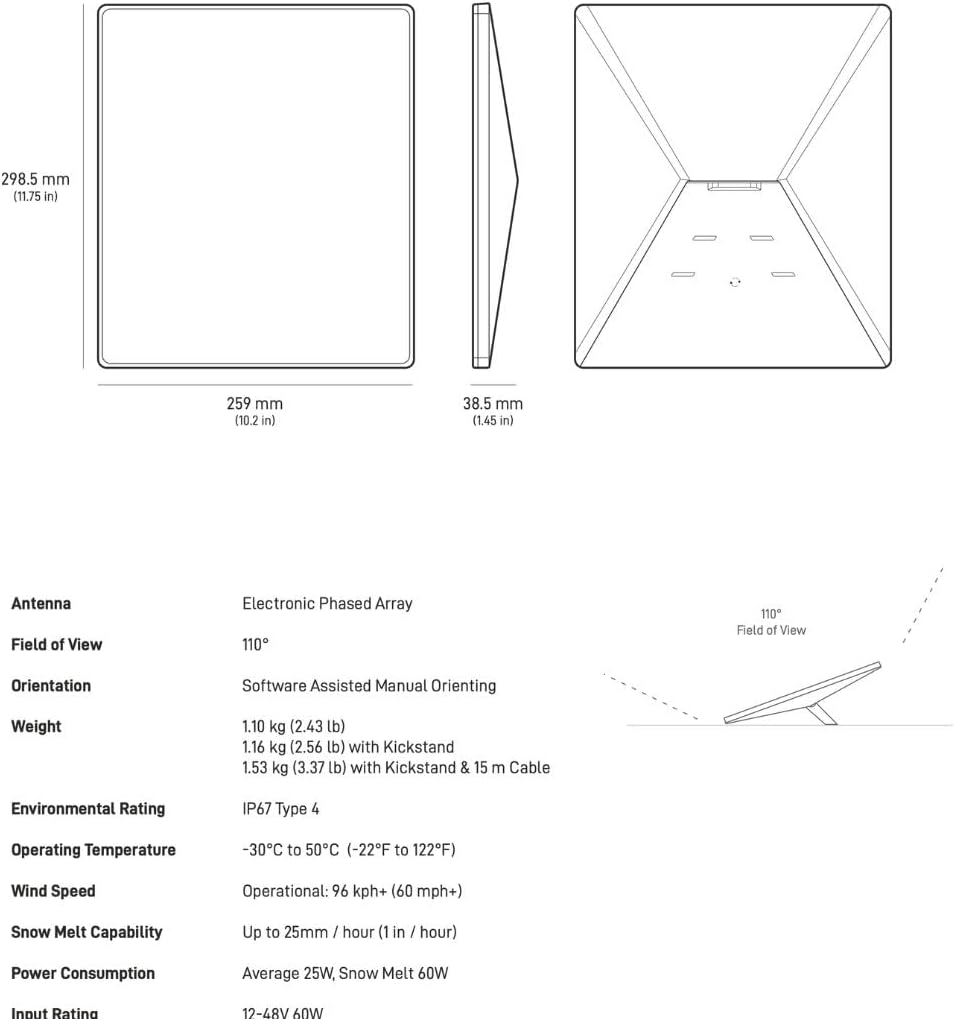 Star-Link Mini Satellite Dish for High-Speed Internet - Compact Leo Antenna with Integrated WiFi Router for Travel & Remote Areas