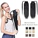 Produktbild Silk-co Pferdeschwanz/Zopf Extensions Echthaar Clip in Ponytail #01 Schwarz - Extensions Echthaar Haarteil Haarverlängerung Glatt 95g 50cm