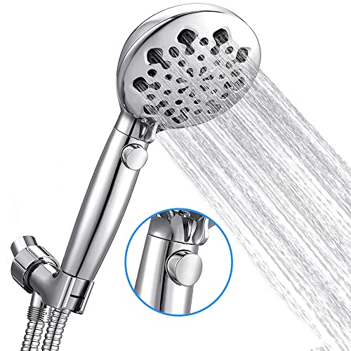 Laskey Precision - Bathroom Shower Head - Adjustable High Precision Handheld Shower Massager - Easy to Install, Stainless Stell Chromium Plated – 9 Different Speed Settings - 4.8-inch, Chrome Laskey Precision - Bathroom Shower Head - Adjustable High Precision Handheld Shower Massager - Easy to Install, Stainless Stell Chromium Plated – 9 Different Speed Settings - 4.8-inch, Chrome